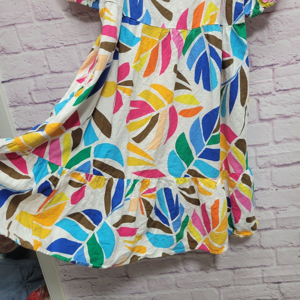 Tabitha Brown Target Tropical Smock Mini Dress 1X Pocket Boho Artsy Resortwear‎ - Picture 3 of 10